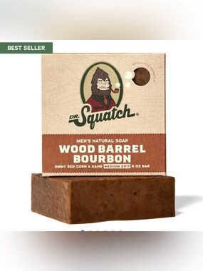 NEW Dr. Squatch Wood Barrel Bourbon Men's Soap
